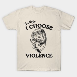 Today I Choose Violence Possum Opossum T-Shirt